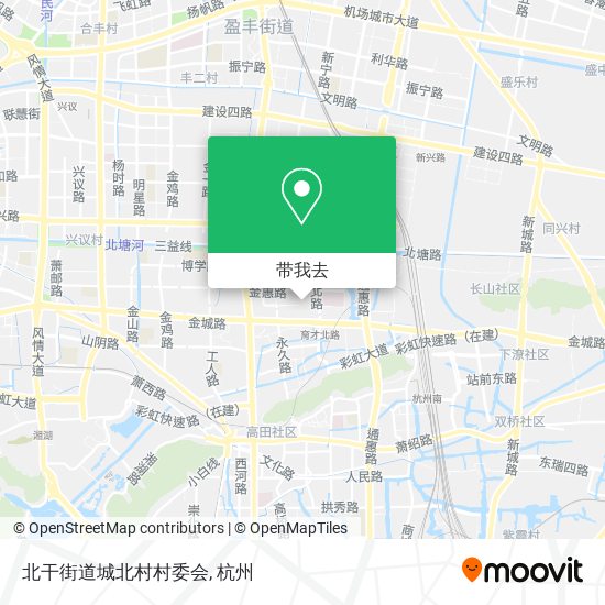 北干街道城北村村委会地图