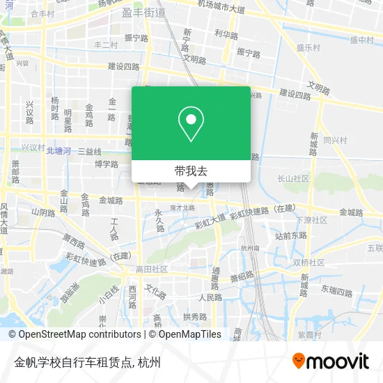 金帆学校自行车租赁点地图
