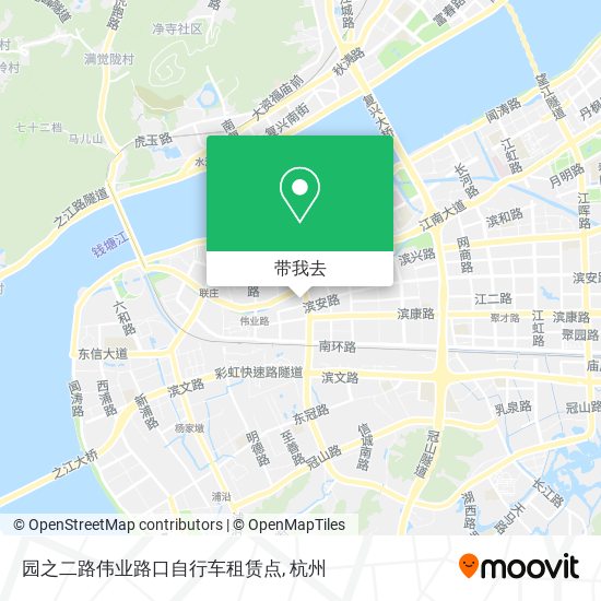 园之二路伟业路口自行车租赁点地图