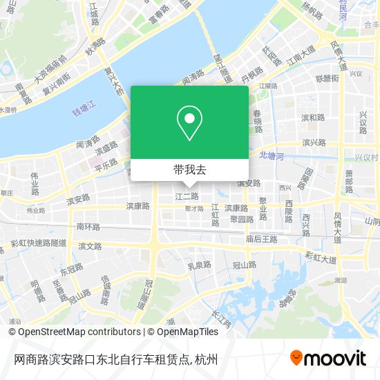 网商路滨安路口东北自行车租赁点地图