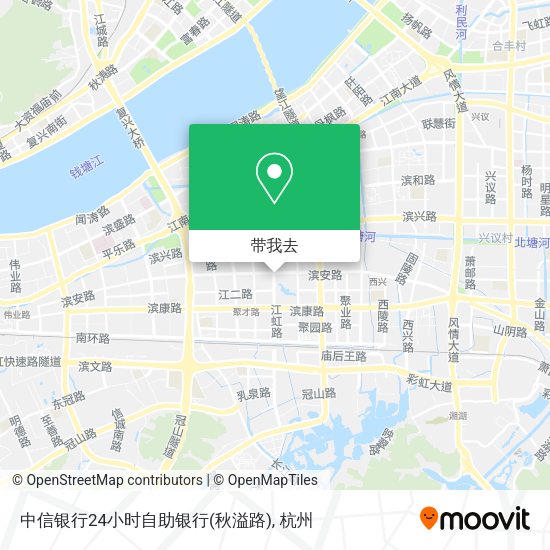中信银行24小时自助银行(秋溢路)地图