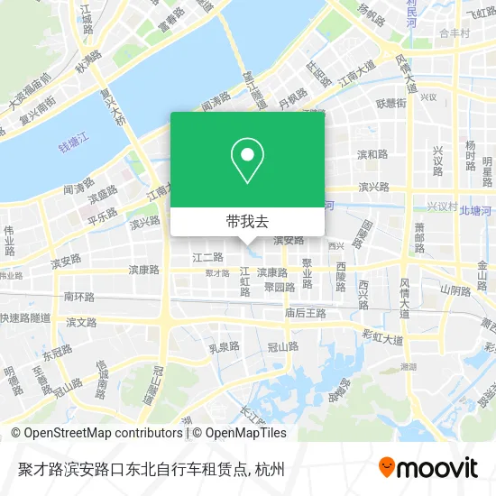 聚才路滨安路口东北自行车租赁点地图