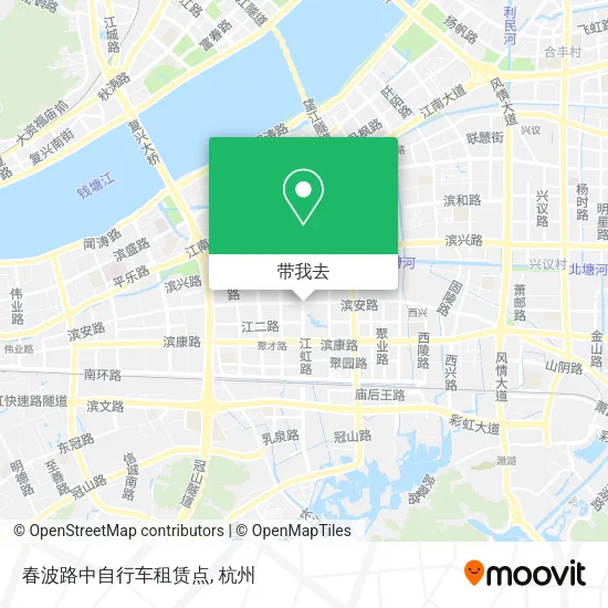 春波路中自行车租赁点地图