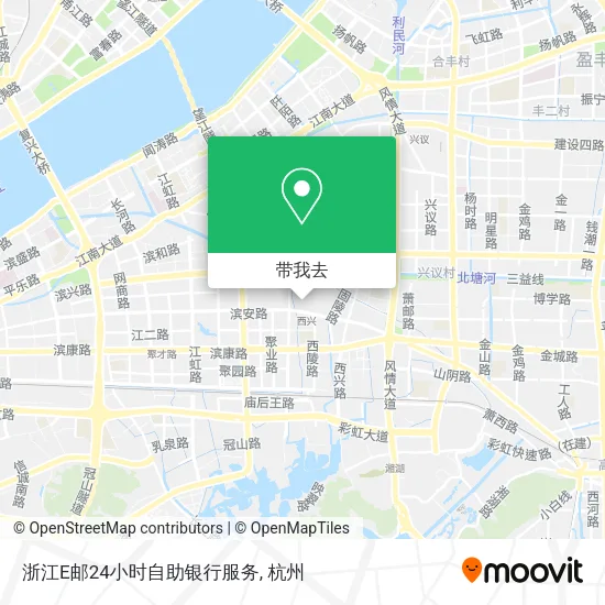 浙江E邮24小时自助银行服务地图