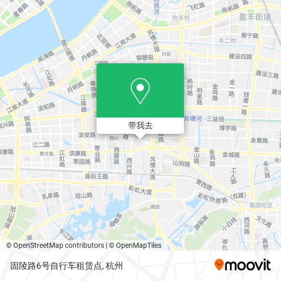 固陵路6号自行车租赁点地图