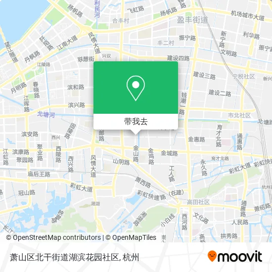 萧山区北干街道湖滨花园社区地图
