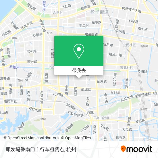 顺发堤香南门自行车租赁点地图