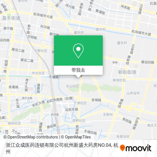 浙江众成医药连锁有限公司杭州新盛大药房NO.04地图