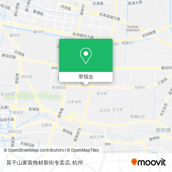 莫干山家装饰材新街专卖店地图