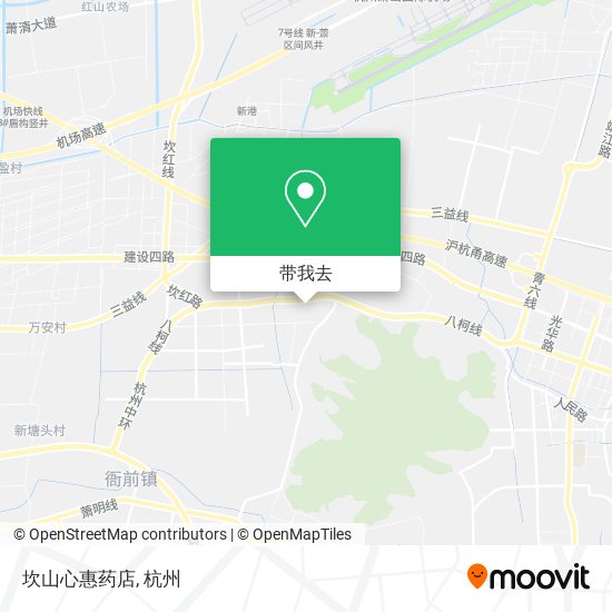 坎山心惠药店地图