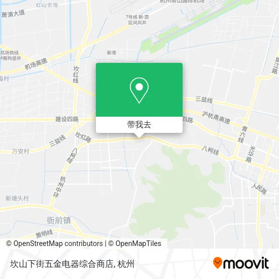 坎山下街五金电器综合商店地图