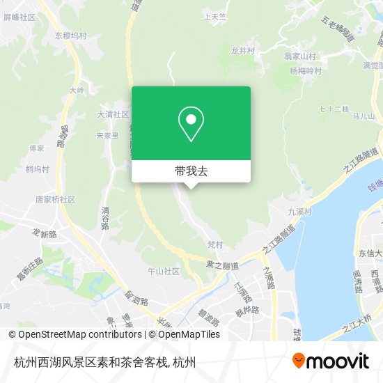 杭州西湖风景区素和茶舍客栈地图