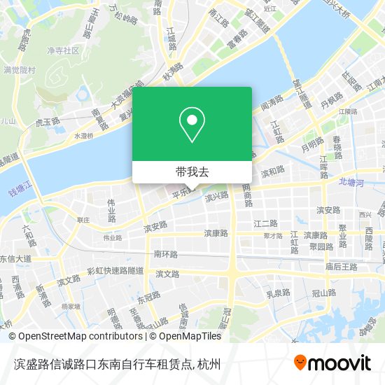 滨盛路信诚路口东南自行车租赁点地图