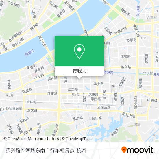 滨兴路长河路东南自行车租赁点地图