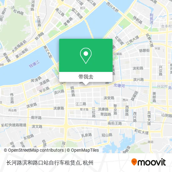 长河路滨和路口站自行车租赁点地图
