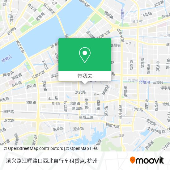 滨兴路江晖路口西北自行车租赁点地图