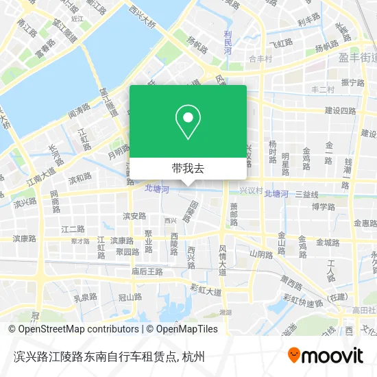 滨兴路江陵路东南自行车租赁点地图