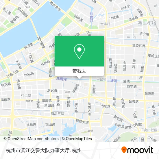 杭州市滨江交警大队办事大厅地图