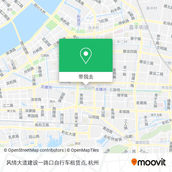 风情大道建设一路口自行车租赁点地图