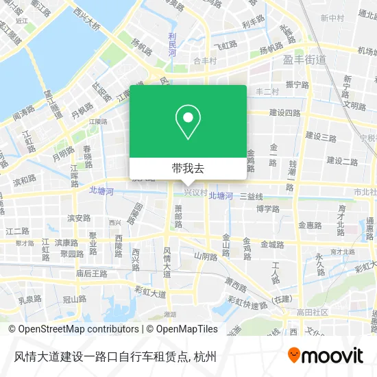 风情大道建设一路口自行车租赁点地图