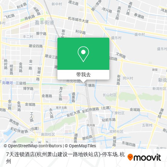 7天连锁酒店(杭州萧山建设一路地铁站店)-停车场地图