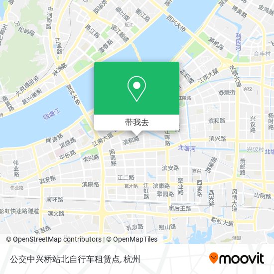 公交中兴桥站北自行车租赁点地图