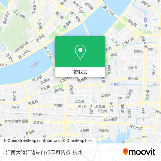 江南大道江边站自行车租赁点地图
