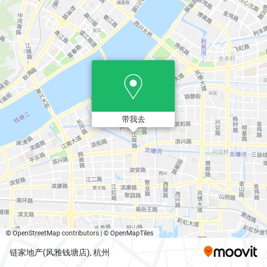链家地产(风雅钱塘店)地图