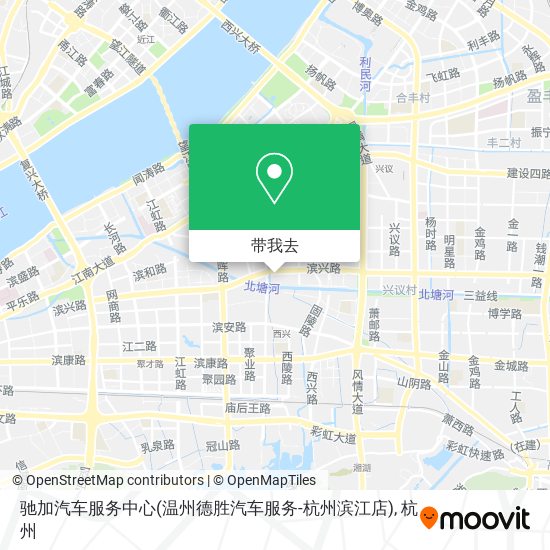 驰加汽车服务中心(温州德胜汽车服务-杭州滨江店)地图