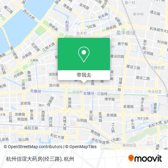 杭州信谊大药房(经三路)地图