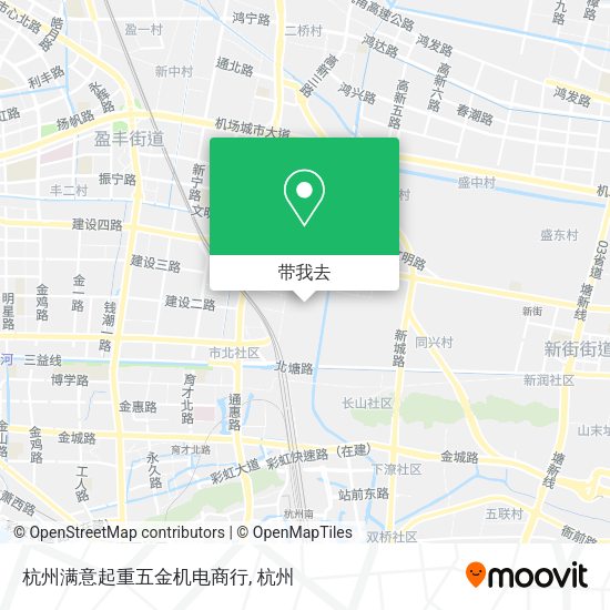 杭州满意起重五金机电商行地图