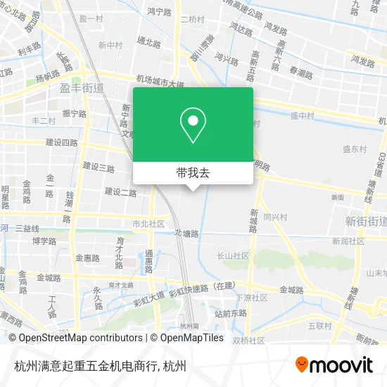 杭州满意起重五金机电商行地图