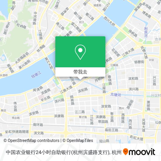 中国农业银行24小时自助银行(杭州滨盛路支行)地图