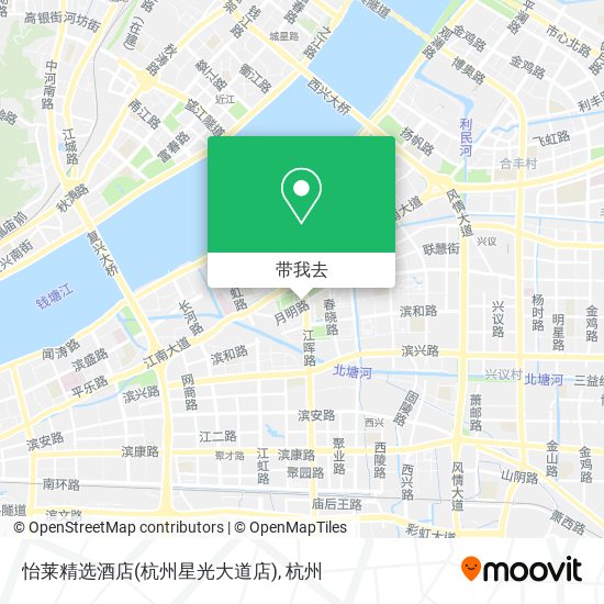 怡莱精选酒店(杭州星光大道店)地图