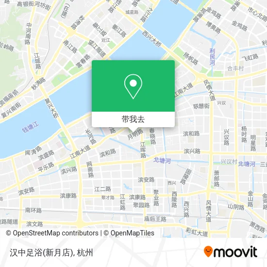 汉中足浴(新月店)地图