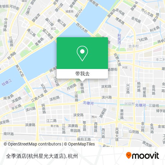 全季酒店(杭州星光大道店)地图