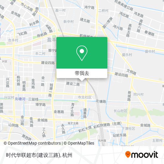 时代华联超市(建设三路)地图