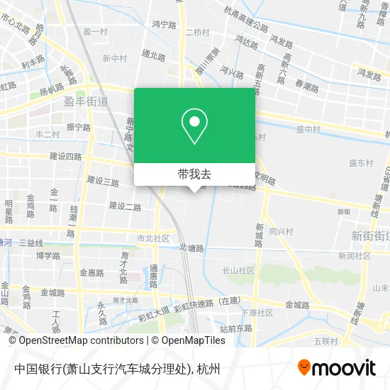 中国银行(萧山支行汽车城分理处)地图