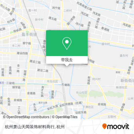 杭州萧山天闻装饰材料商行地图