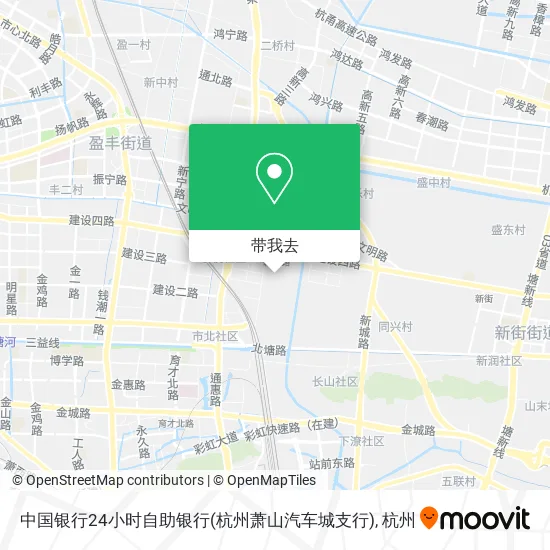 中国银行24小时自助银行(杭州萧山汽车城支行)地图