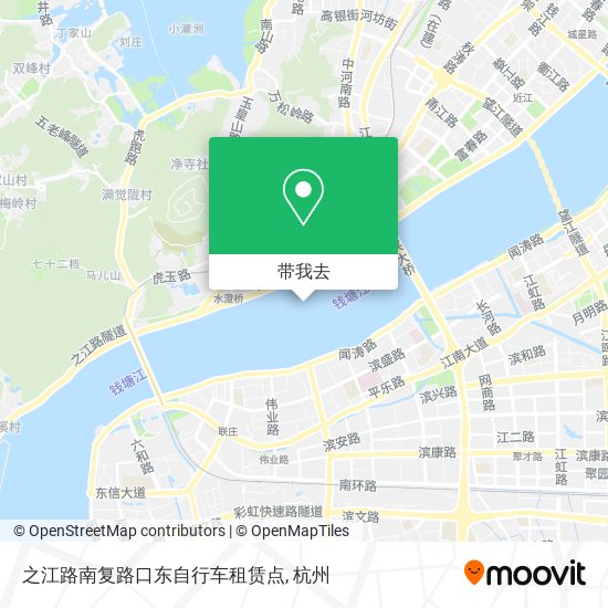 之江路南复路口东自行车租赁点地图