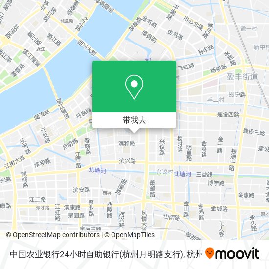 中国农业银行24小时自助银行(杭州月明路支行)地图