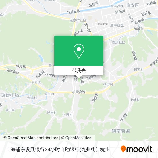 上海浦东发展银行24小时自助银行(九州街)地图