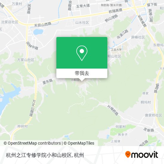 杭州之江专修学院小和山校区地图