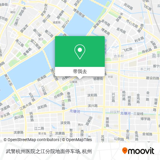武警杭州医院之江分院地面停车场地图