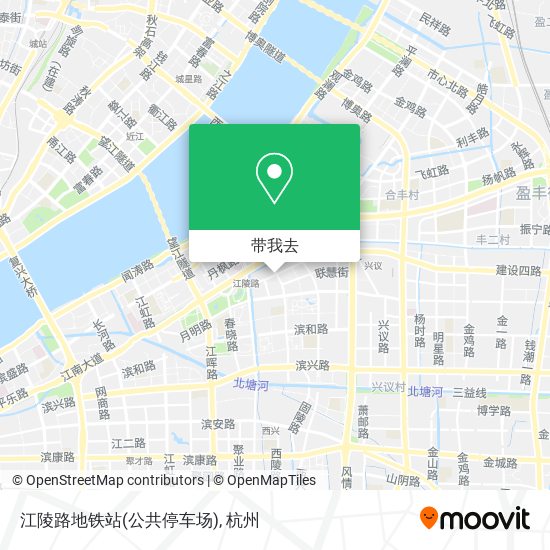 江陵路地铁站(公共停车场)地图