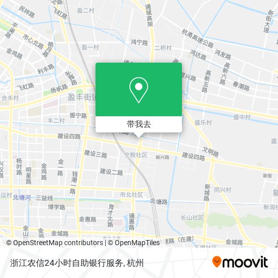 浙江农信24小时自助银行服务地图
