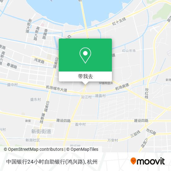 中国银行24小时自助银行(鸿兴路)地图