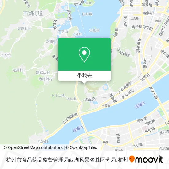杭州市食品药品监督管理局西湖风景名胜区分局地图