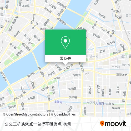公交三桥换乘点一自行车租赁点地图